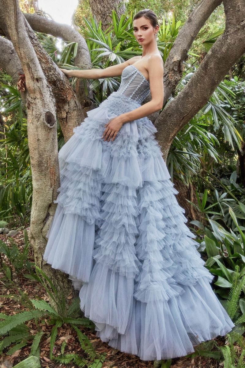 A1017 CORSET PRINCESSA TULLE BALL GOWN - SARAH FASHION