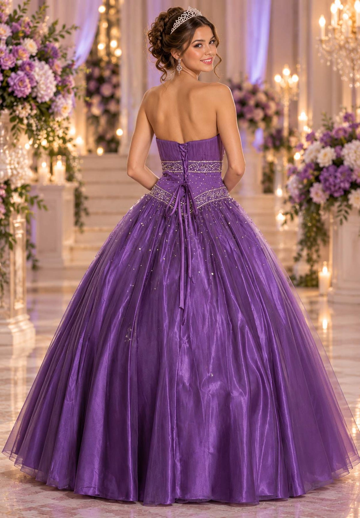 CLEARANCE - Juliet 1093 Princess Ball Gown Sweetheart Bead Lace Up Back