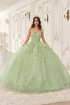 15719 FLORAL QUINCEANERA BALL GOWN WITH CAPE