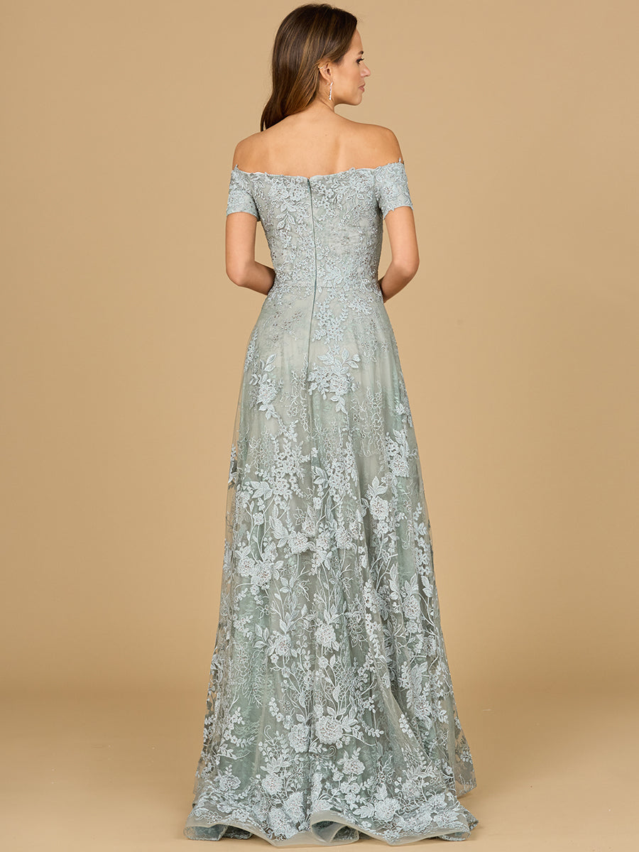 Off Shoulder A-Line Gown | Lara 29122