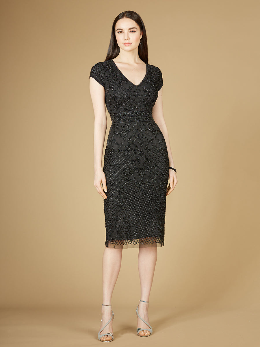 Cap Sleeve Midi Gown  - OUTLET
