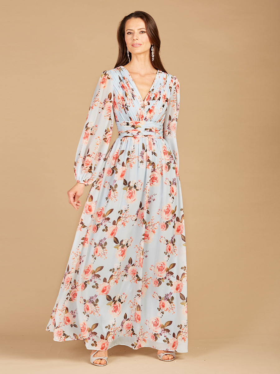 Long Sleeve Print Dress - OUTLET