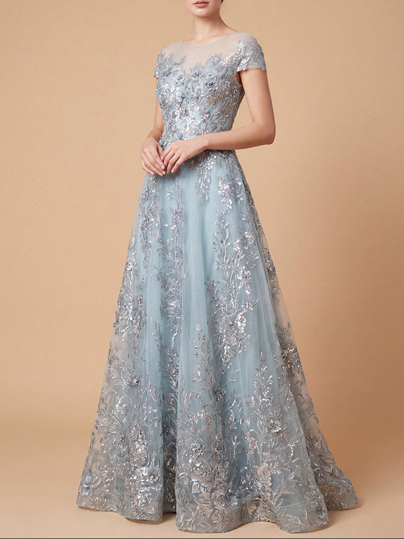 Beautiful Lace Applique A-line Ball Gown | Lara 29619
