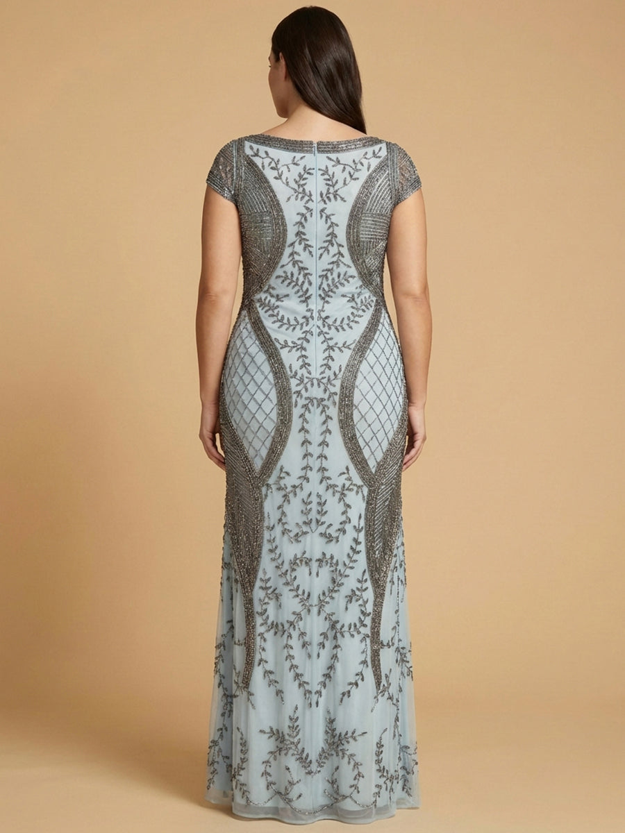 Lara 33609 - Cap Sleeve Modestly Covered Dress