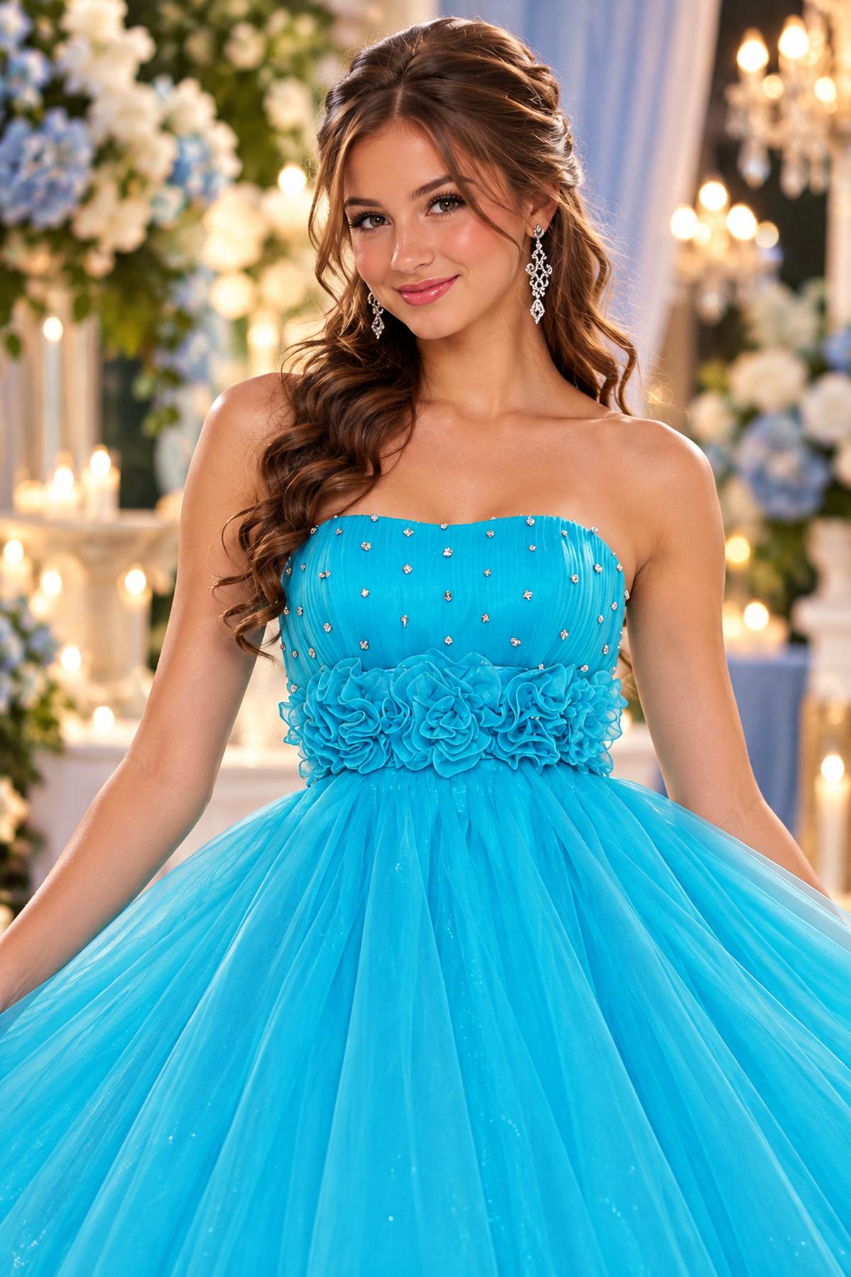 CLEARANCE - Cinderella Divine 414 Short A-Line Tulle Dress (Size 8)