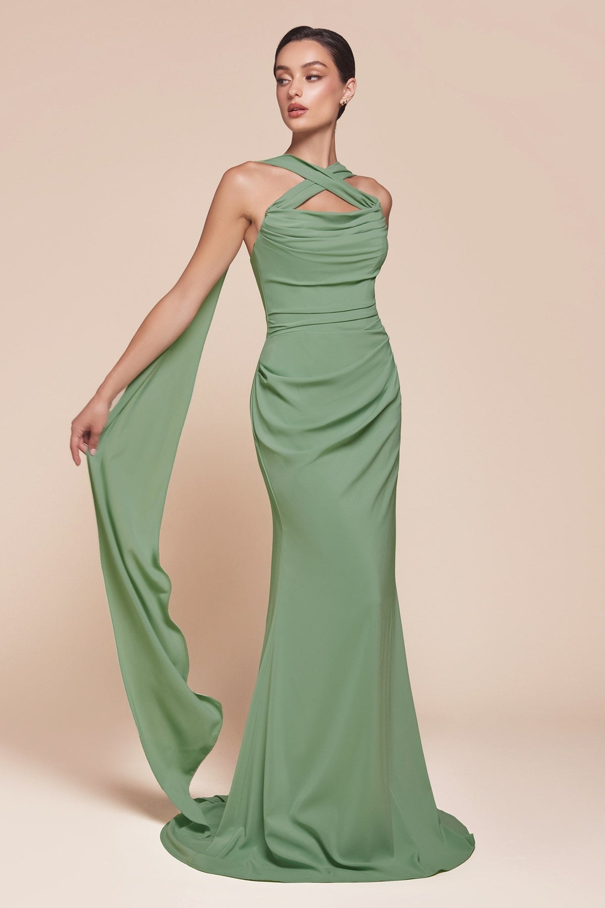 Ladivine 7433 Dress Versatile Tie Chiffon Strapless Bridesmaid Dress