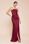 7451 STRAPLESS SATIN DRESS & SASH