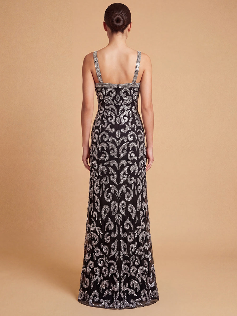 Beaded Cross Halter Dress | 9922