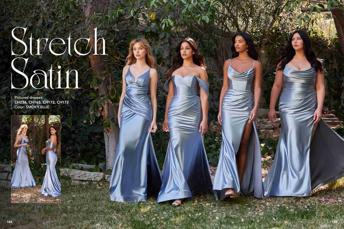 Cinderella Divine CH163C Strapless Off the Shoulder Fitted Gown