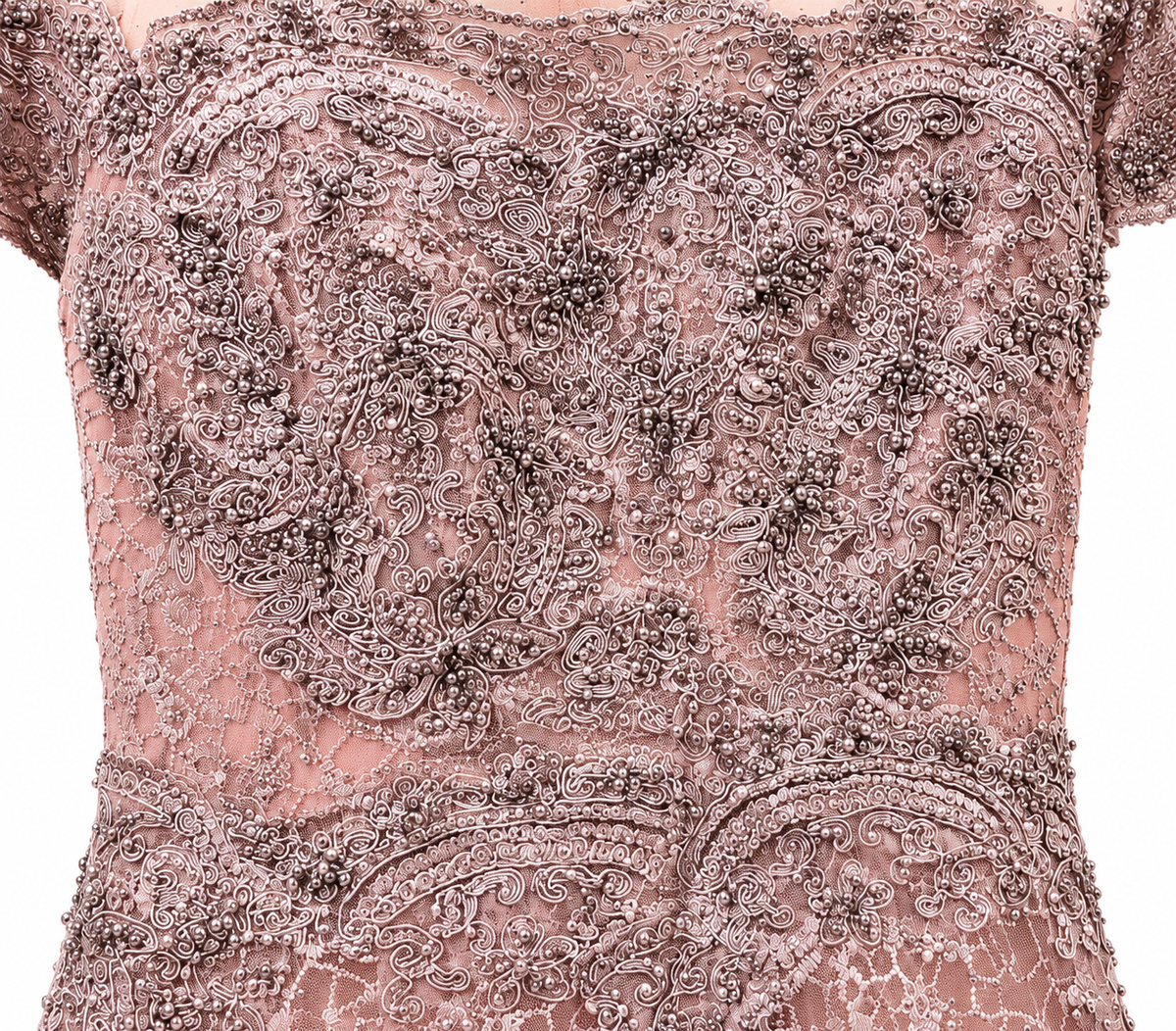 Sheer Off Shoulder Ball Gown | Lara 29765