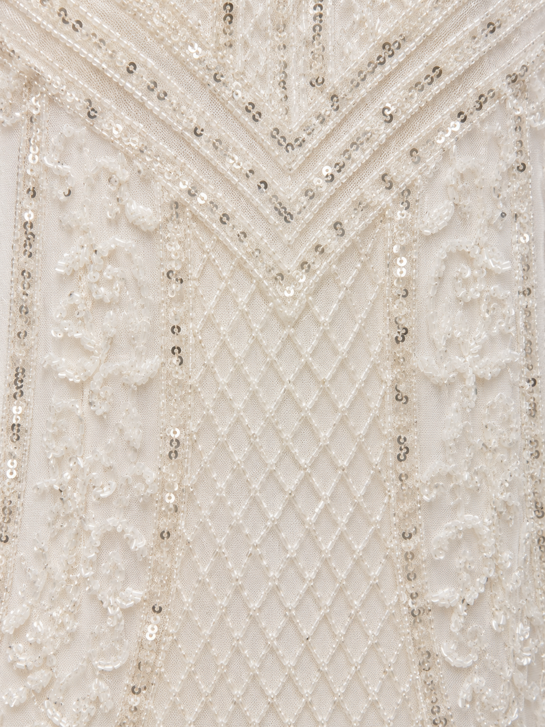 Beaded Gown with Cape Detail