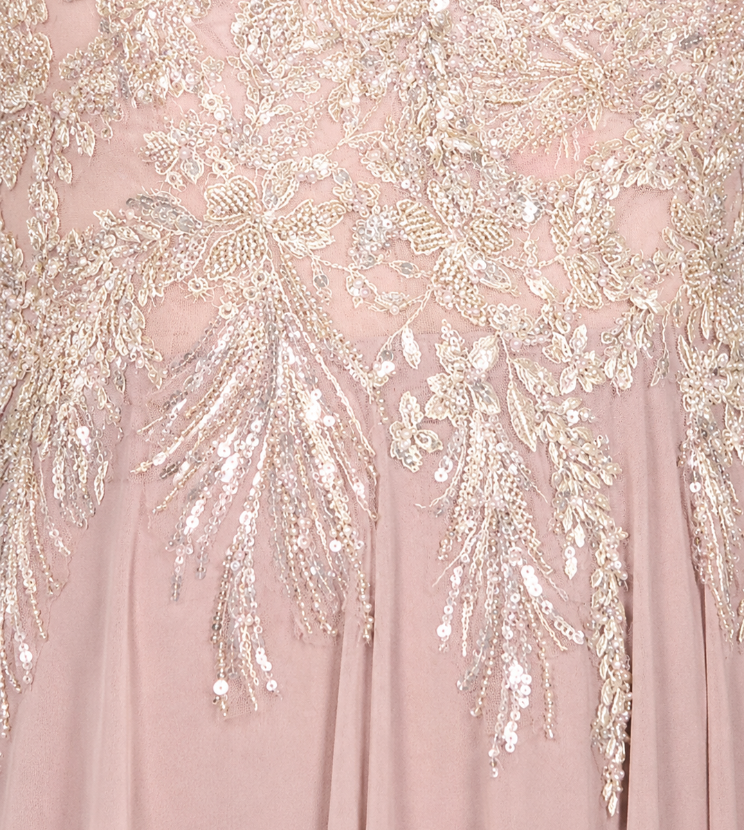 Chiffon A-line Long Gown with Cape Sleeves