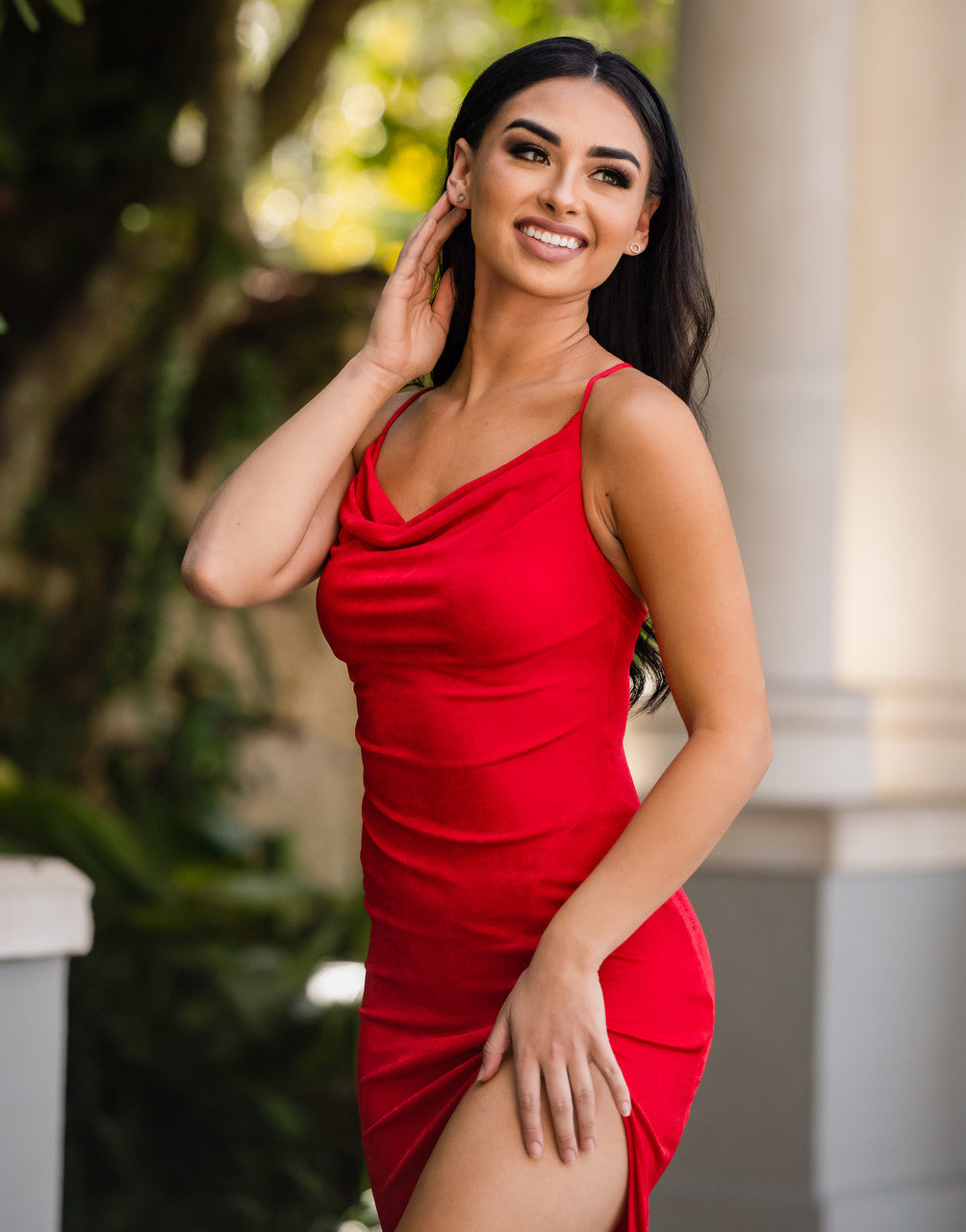 Size Small, Sutton Slip Dress - Red - FINAL SALE