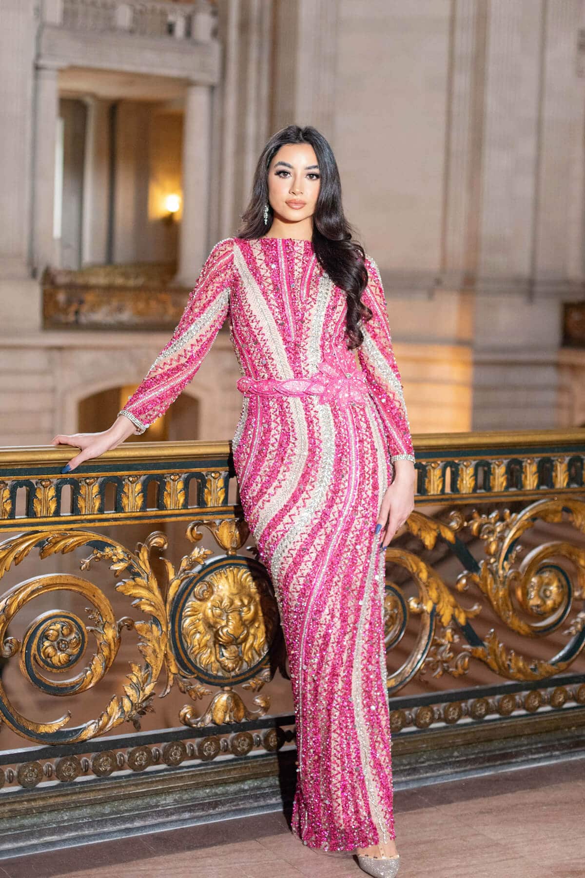 Mariam Long Sleeve Beaded Dress SARAH FASHION Mariam Long Sleeve Beaded Dress SARAH FASHION