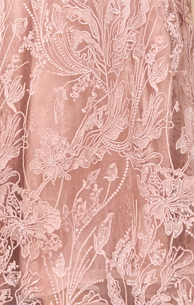 Overskirt Lace Fitted V-Neck Gown