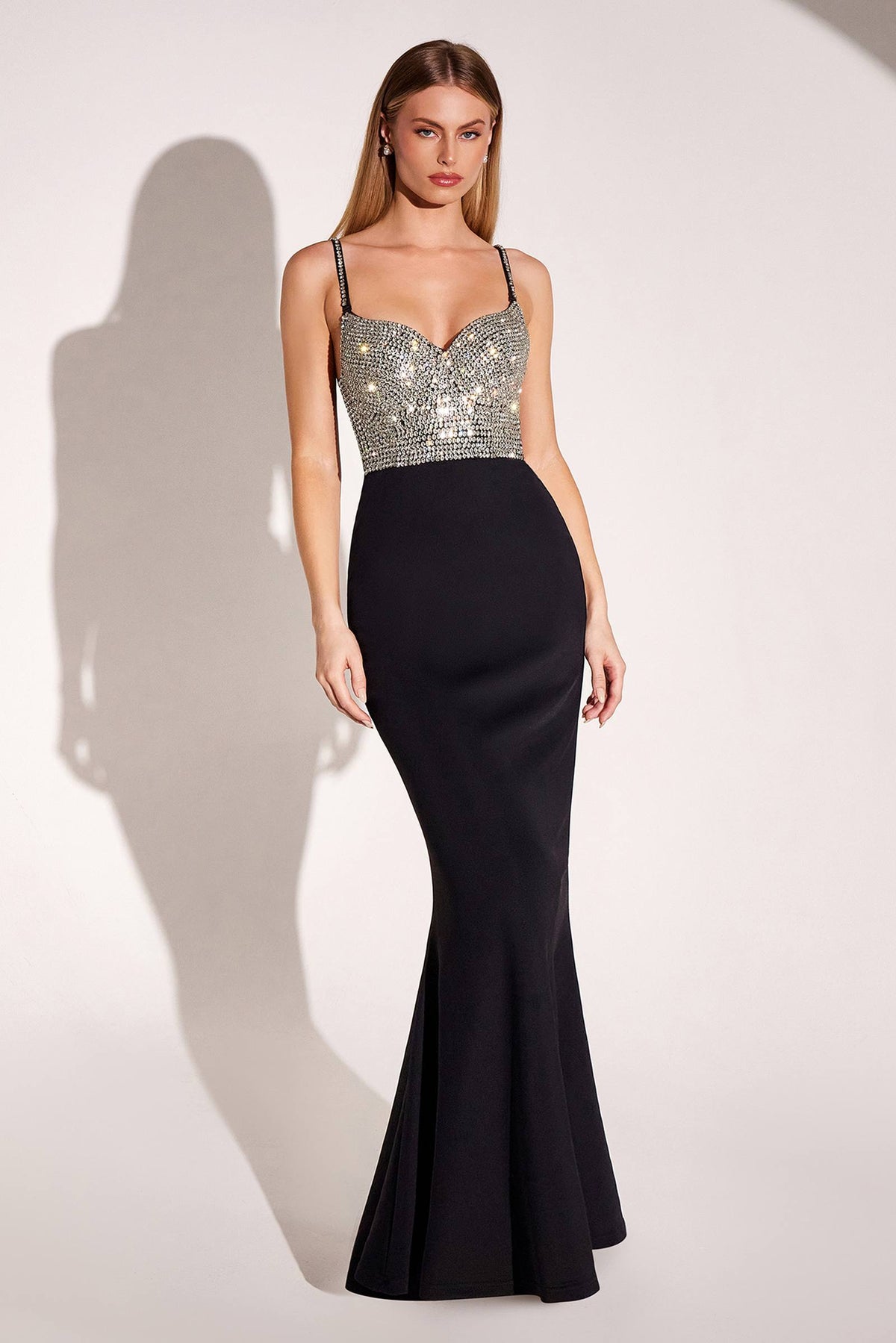 Ladivine Amoris T9002 Long Fitted Embellished Bodice Formal Gown