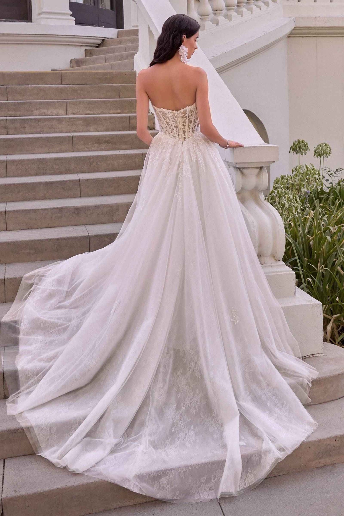Andrea & Leo WL075 Leaf Motif Layered Tulle Wedding Ball Gown