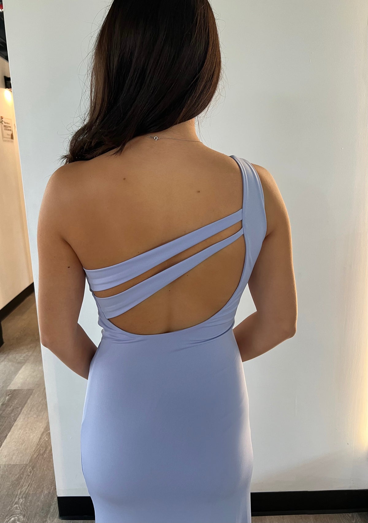Britt Maxi Dress - Periwinkle - One Shoulder Dress - FINAL SALE