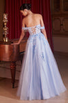 CDS490 OFF THE SHOULDER TULLE BALL GOWN
