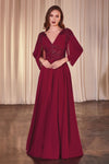 CDS508 A-LIINE CHIFFON MODEST GOWN