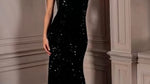 CH151 STRAPLESS SEQUIN GOWN