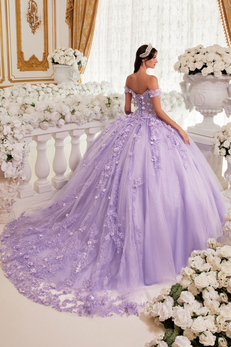 15717 OFF THE SHOULDER QUINCEANERA BALL GOWN - SARAH FASHION