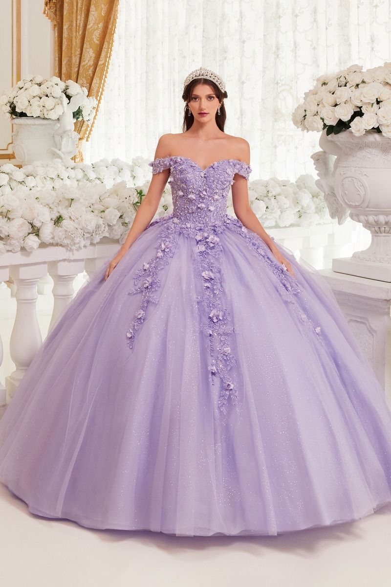 15717 OFF THE SHOULDER QUINCEANERA BALL GOWN - SARAH FASHION