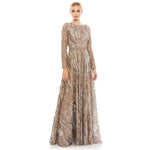 79261 EMBELLISHED LONG SLEEVE SEQUIN LACE GOWN - SARAH FASHION