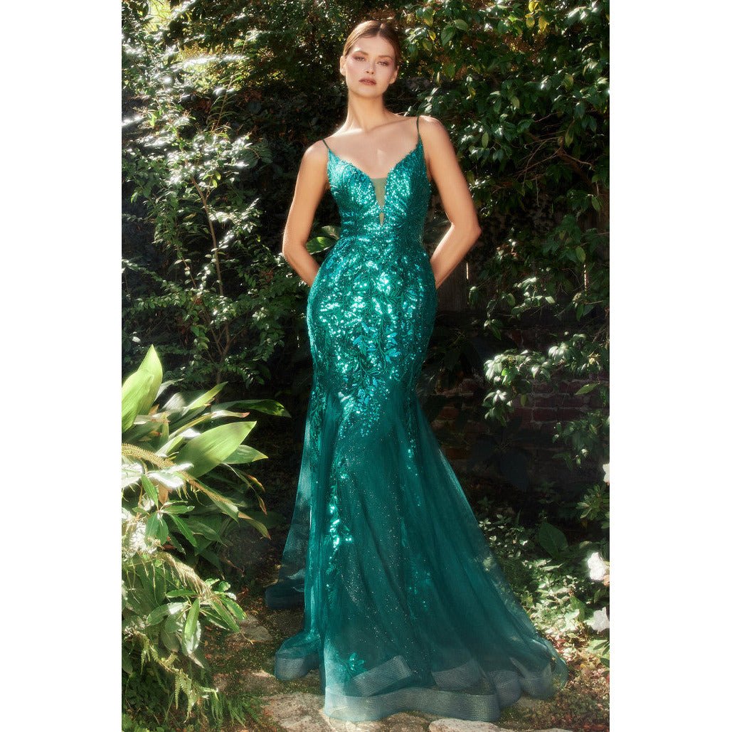 A1118 FITTED MERMAID GOWN - SARAH FASHION