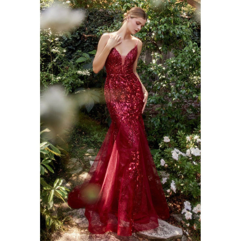 A1118 FITTED MERMAID GOWN - SARAH FASHION