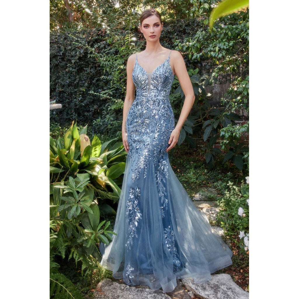 Fitted Beaded Mermaid Gown | Keren B