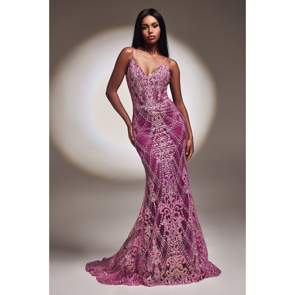 Tony Ward Cap Sleeve Fitted Mermaid Gown - District 5 Boutique