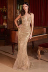CD0232 FULLY EMBELLISHED BEADED GOWN - SARAH FASHION