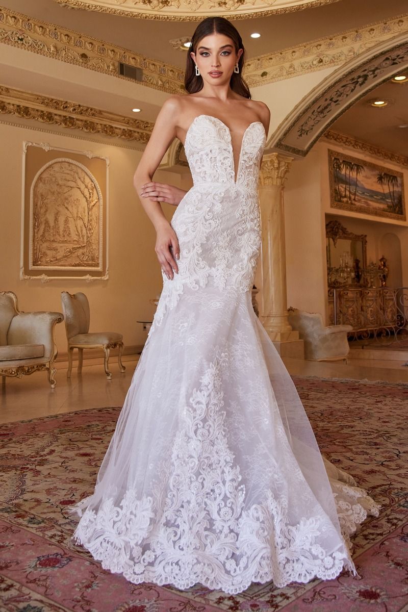 CD928 STRAPLESS WEDDING GOWN - SARAH FASHION