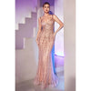 CD990 EMBELLISHED FITTED GOWN - SARAH FASHION
