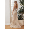 CD990 EMBELLISHED FITTED GOWN - SARAH FASHION