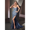 CDS421 FITTED SEQUIN GOWN - SARAH FASHION