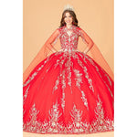 GL3076 Elizabeth K Sequin Glitter Embellished Quinceanera Dress w/ Corset Back - SARAH FASHION