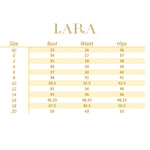 LARA 29366 - LONG FLUTTER SLEEVES BEADED DRESS - SARAH FASHION