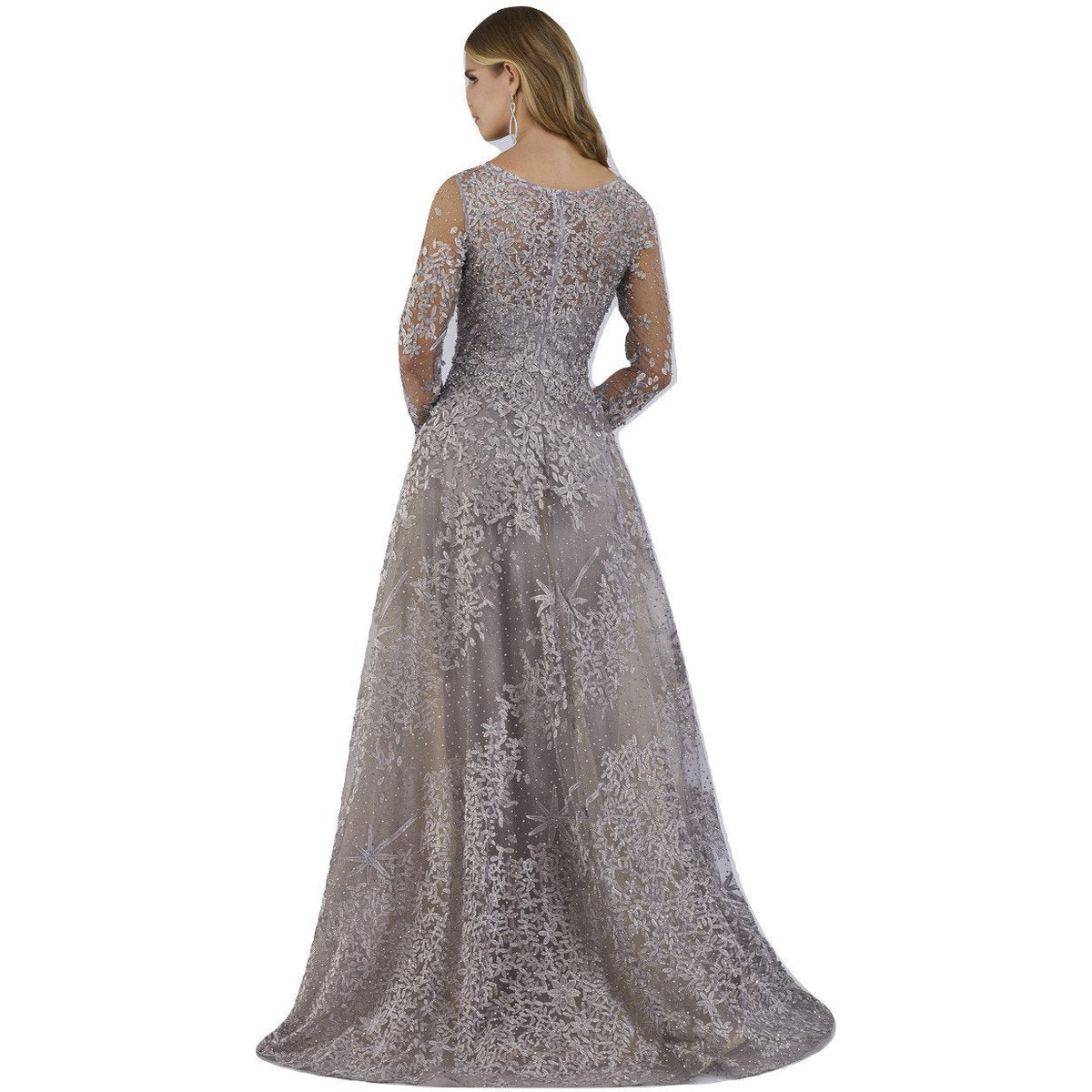 Lara 29759 - Long Sleeves Ballgown Fully Embellished - SARAH FASHION