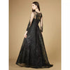 Lara 29761 - High Neck Sheer Long Sleeve Embellished Gown - SARAH FASHION