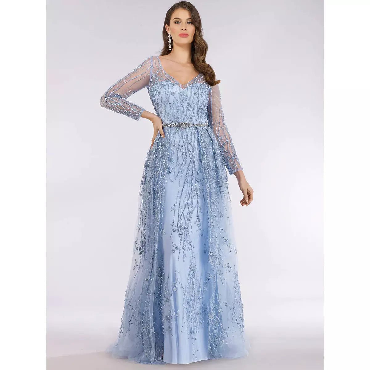 Lara 29782 - Overskirt Beaded lace Ballgown - SARAH FASHION