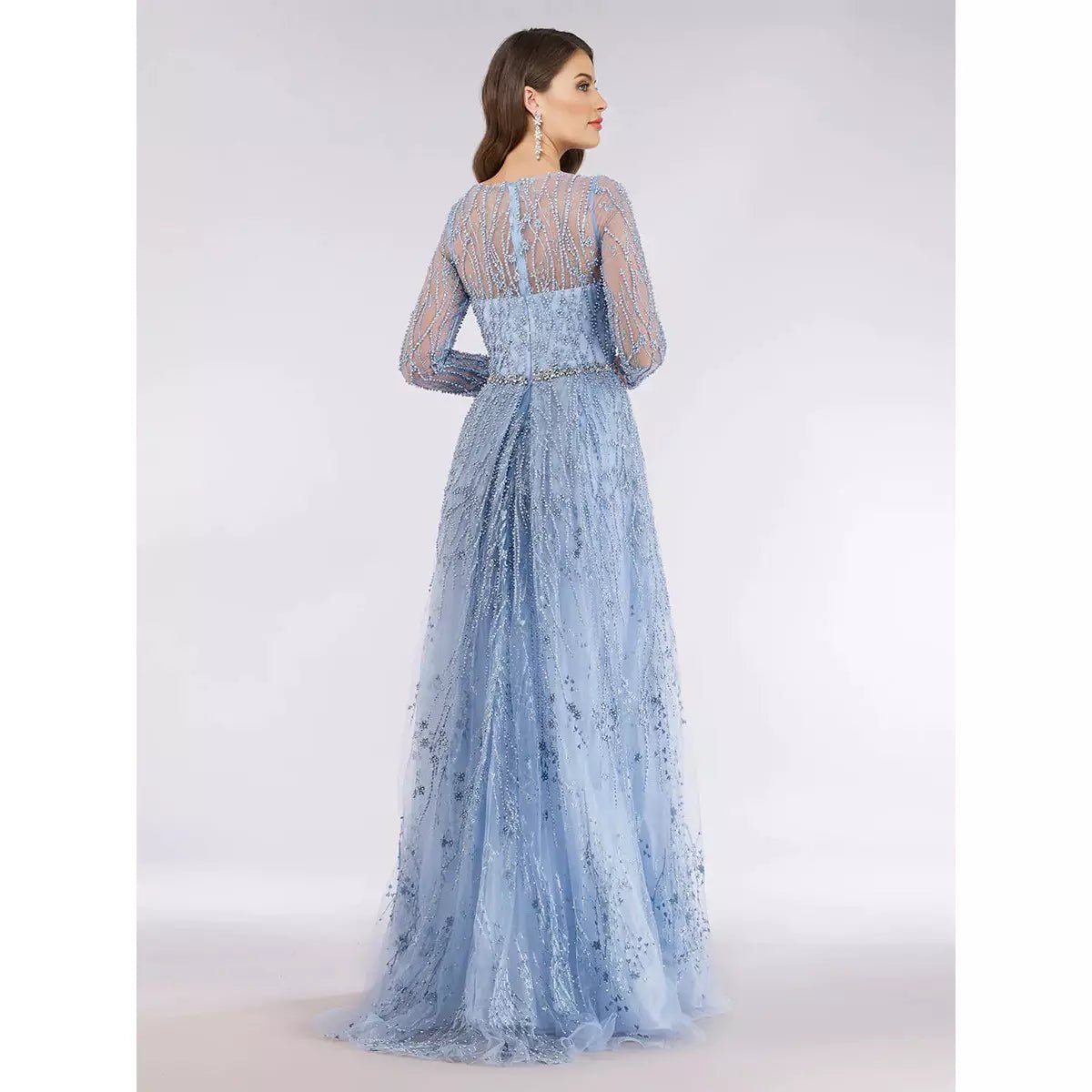 Lara 29782 - Overskirt Beaded lace Ballgown - SARAH FASHION