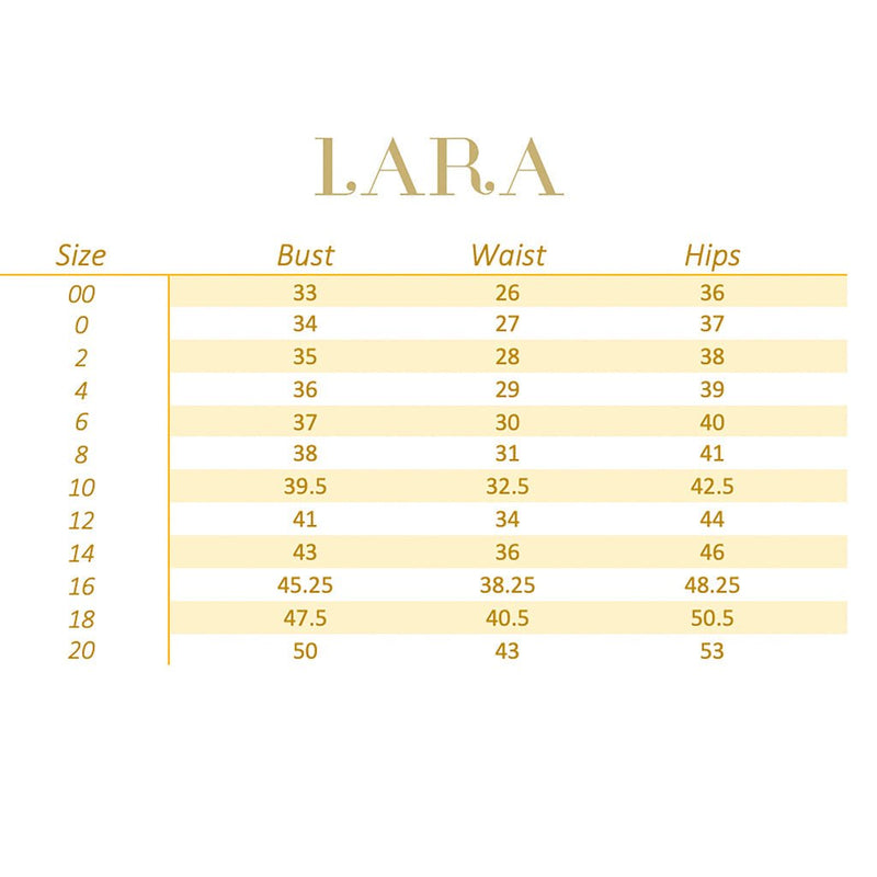 LARA 29924 LONG SLEEVE LACE DRESS WITH LACE APPLIQUES - SARAH FASHION