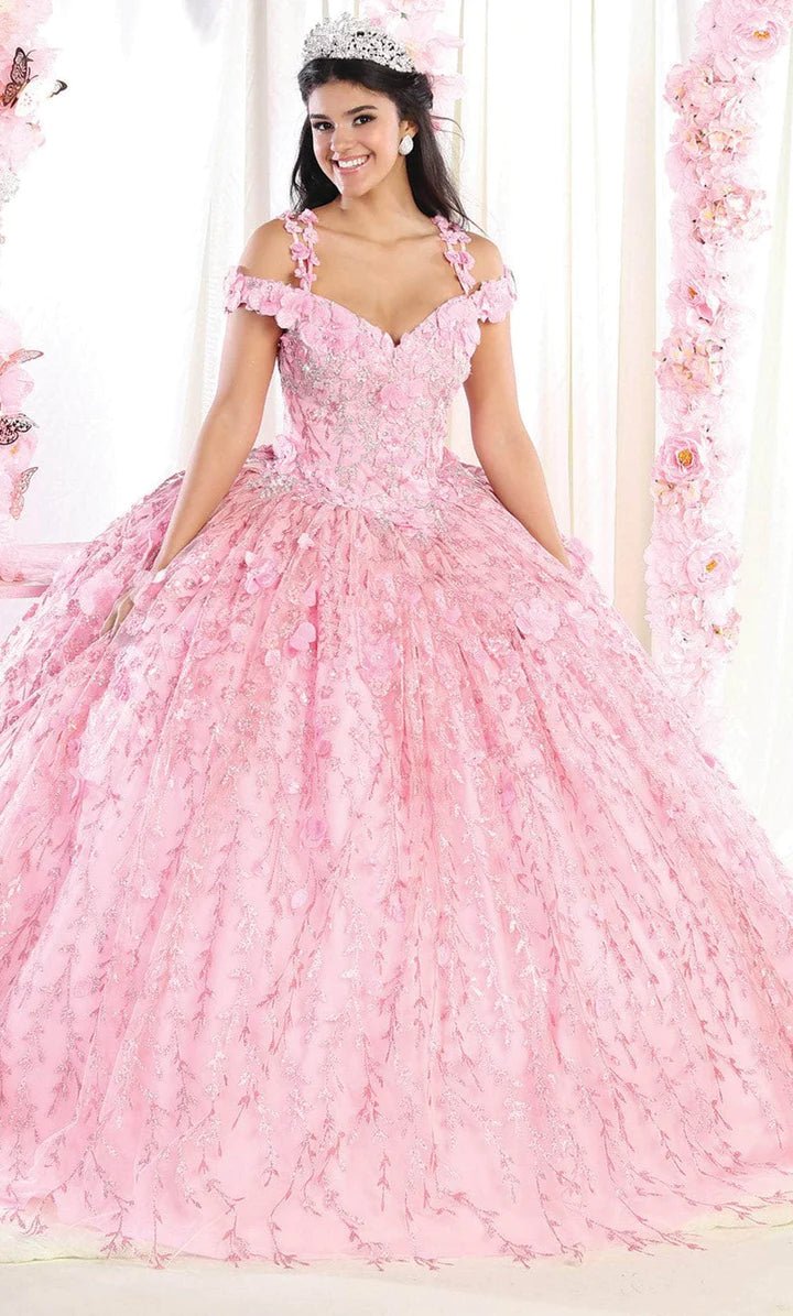 LK172 - Cold Shoulder Quinceanera Ballgown - SARAH FASHION