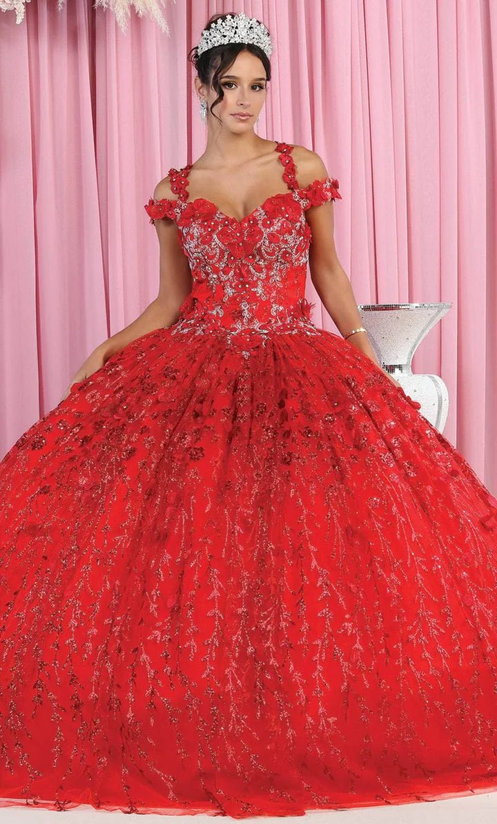 LK172 - Cold Shoulder Quinceanera Ballgown - SARAH FASHION