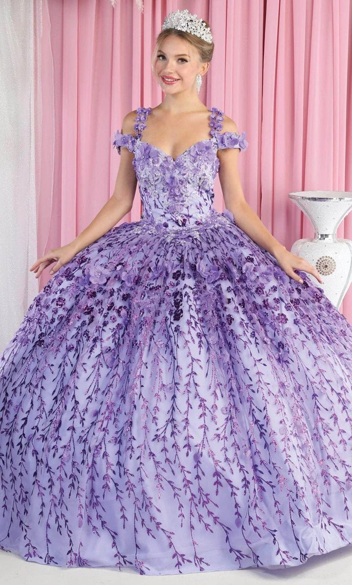 LK172 - Cold Shoulder Quinceanera Ballgown - SARAH FASHION