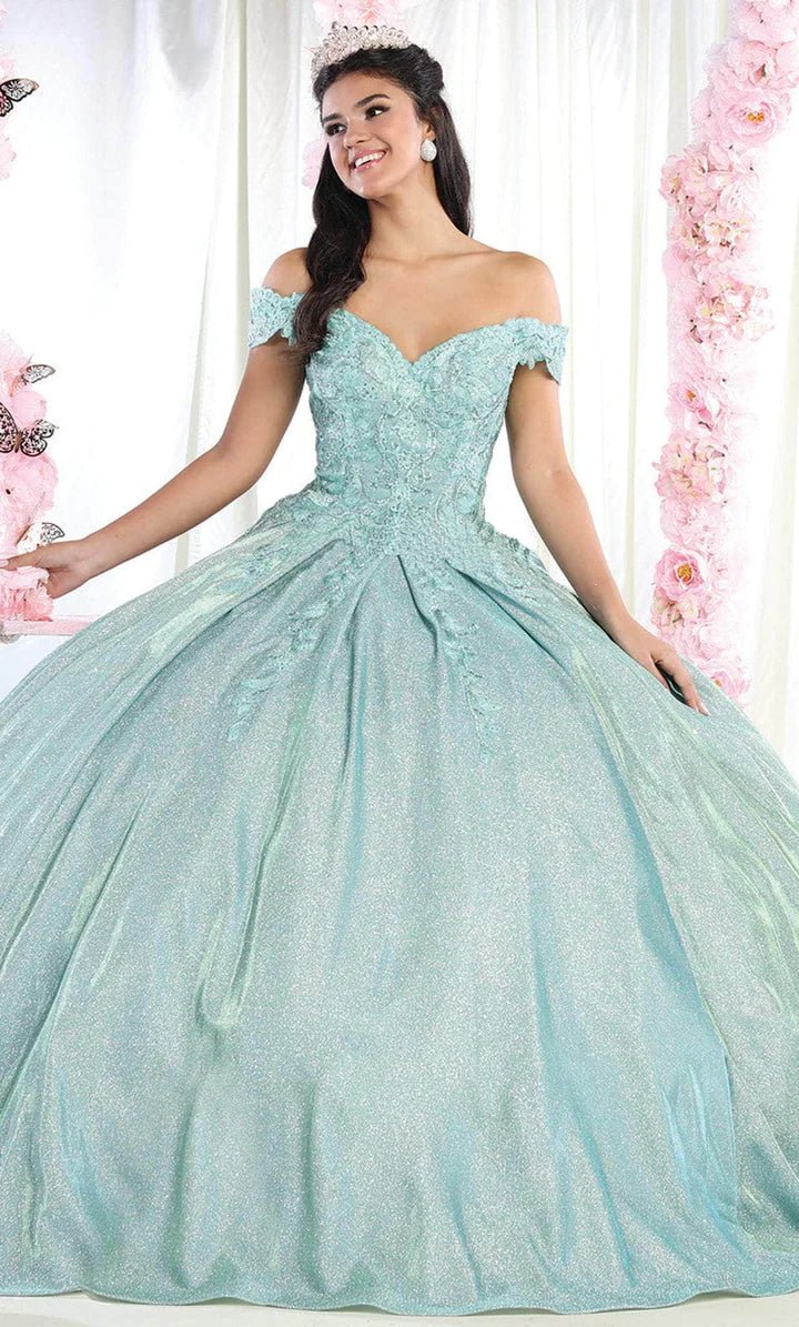 LK178 - Lace Detailed Quinceanera Ballgown - SARAH FASHION